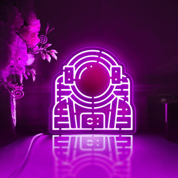 Astronaut Led Light Box, Dimmable Neon-Like Light Signs USB Power for Wall Decor Bedroom Decoration, RGB Light (WxH) 6"x6"