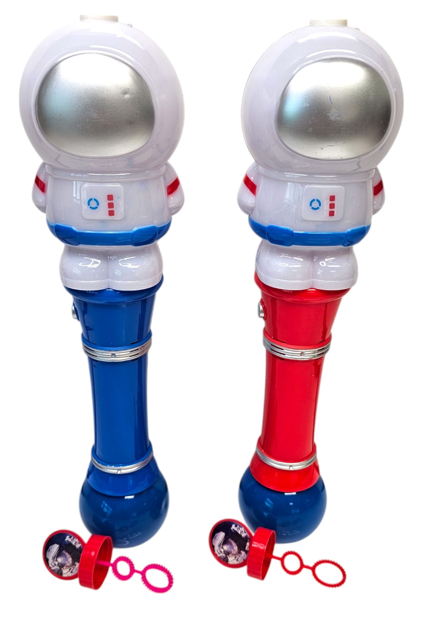 Astronaut Light-Up Bubble Blower (2 Wands Blue+ Red) (12.5 Inch) Space ...