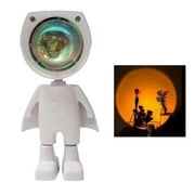 Astronaut Mini Night Light USB Charging Sunset Lamp F5S9 Colorful E5B4 P9G4 C2W5
