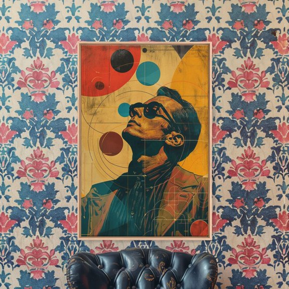 Astronaut Moon Outer Space Wall Decor Art Poster, Unframed Size 16x24