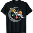 thumbnail image 1 of Astronaut Moon Swing Planets Space Galaxy Women Men T-Shirt, 1 of 4
