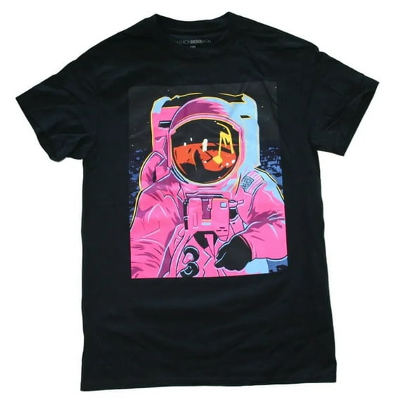 Astronaut Moon Walk Men's Graphic Print Short Sleeve T-Shirt (Large)