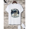 thumbnail image 1 of Astronaut Moonwalk T-Shirt - Limited HOT Sale! , For Men/Women,Up to 5XL, 1 of 3