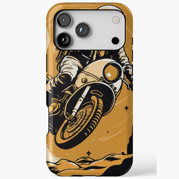 Astronaut Motorcycle Space Retro Cafe Racer for iPhone Case 11 to 17 Pro Max