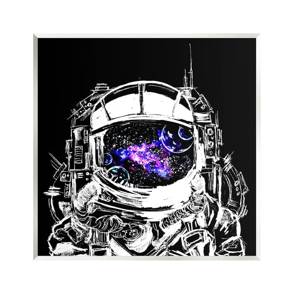 Astronaut Nebula Galaxy Reflection Art for Kids Graphic Art Unframed Art Print Wall Art