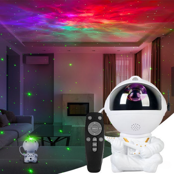 Astronaut Nebula Projector Night Light 360 ° Rotating Magnetic Head Nebula Light Bedroom Children's Room Ceiling Room Decoration