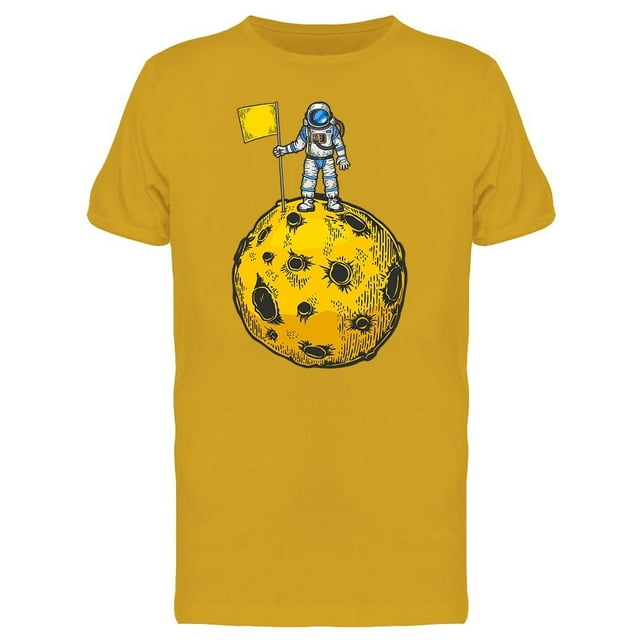 Astronaut On Planet Color Sketch T-Shirt Men -Image by Shutterstock, Male x-Large