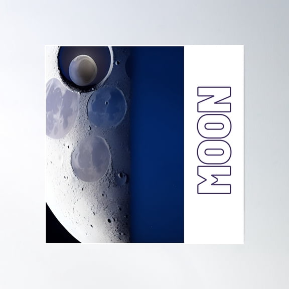 Astronaut On The Dark Moon 11 Poster Wall Art, Modern Wall Decor, 24x24 UNFRAMED