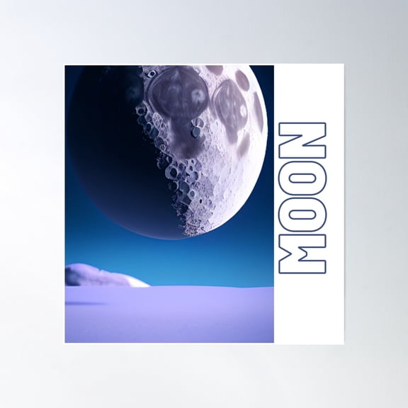Astronaut On The Dark Moon 13 Poster Wall Art, Modern Wall Decor, 24x24 UNFRAMED