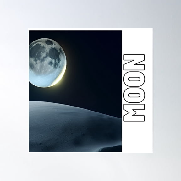 Astronaut On The Dark Moon 15 Poster Wall Art, Modern Wall Decor, 30x30 UNFRAMED