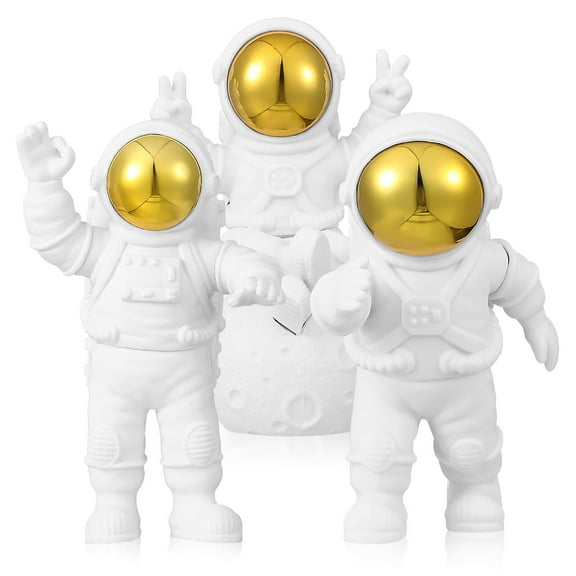ifundom White PVC Small Astronaut Model Figurines, Fine Workmanship Desktop Decor, Kids Room Decoration, Collectible Toy