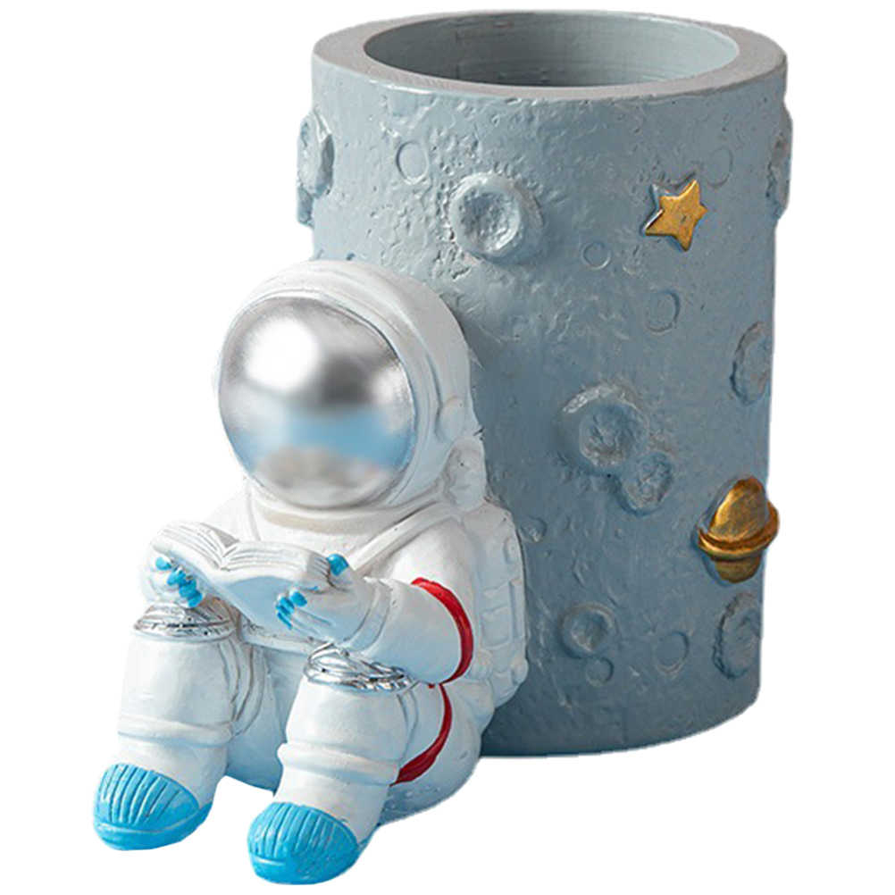 Astronaut Pen Holder Pencil Holder Astronaut Figurine Resin Crafts