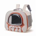 thumbnail image 1 of Astronaut Pet Carrier Backpack - Transparent Window Ventilated Travel Case for Small Animals, Lightweight Portable Puppy Cat Rabbit Hamster Carrier, Durable PC EVA Material for Camping Hiking, 1 of 3