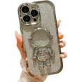 thumbnail image 1 of Astronaut Phone Case for iPhone 14,Cute Astronaut Colorful Star Sequin Liquid Quicksand Phone Case Luxury Glitter Bling 6D Electroplated Soft TPU Protector Silver, 1 of 14