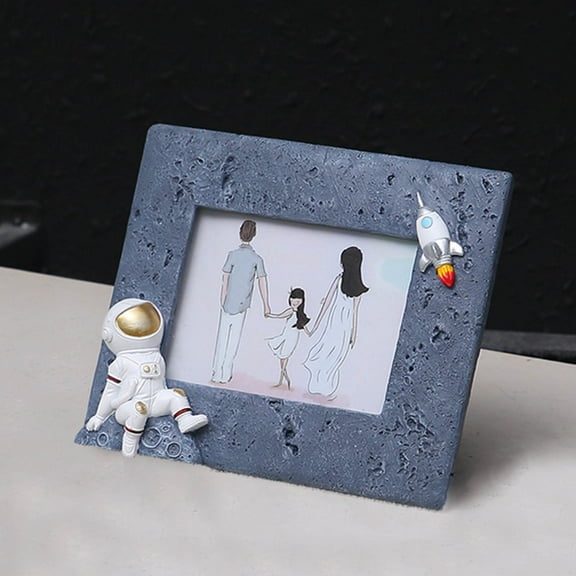 Astronaut Photo Frames 3D Photo Frame Decoration Space Astronaut Rocket Wall Tabletop Picture Frames Suitable for 5 Inch Photoes