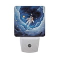 thumbnail image 1 of Astronaut Plant Cloud Night Light 2 Pack LED Nightlight Plug into Wall Dusk to Dawn Sensor Soft White, 1 of 7