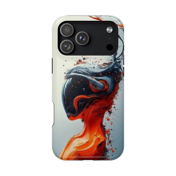Astronaut Portal Traveler Orange Paint Flow iPhone Case 17 11 12 13 14 15 16 Pro Max