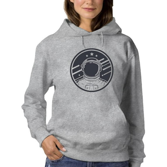 Astronaut Portrait Hoodie Women -Smartprints Designs, Female x-Large