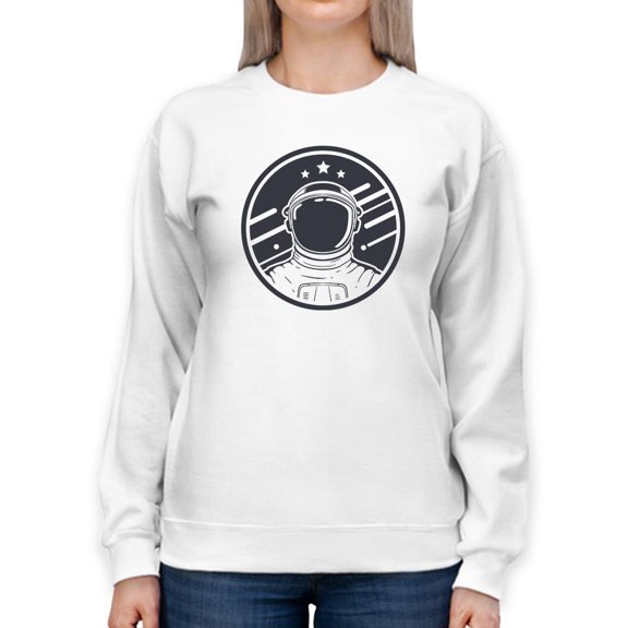 Astronaut Portrait Sweatshirt Women -Smartprints Designs, Female 5X-Large