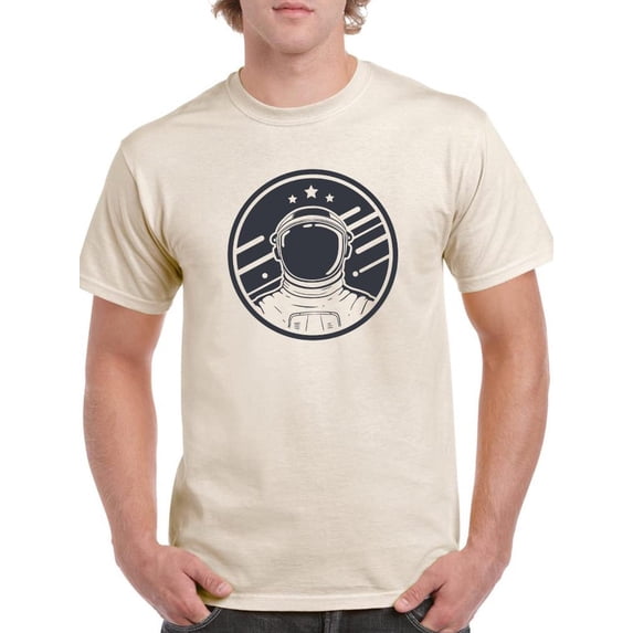 Astronaut Portrait T-Shirt Men -Smartprints Designs, Male 4X-Large