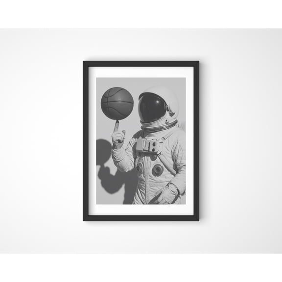 Astronaut Poster, Basketball Art, Astronaut Print, Vintage Poster, Boys Room Wall Art, NASA Poster, Space Art, Retro Poster, Hypebeast Decor , Poster Print Only