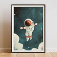 thumbnail image 1 of Astronaut Print For Room, Outer Space Wall Art , Cute Space Theme Nursery Decor For Baby Boys Or Girl Home Decor #2444, 12x18 UNFRAMED, 1 of 3