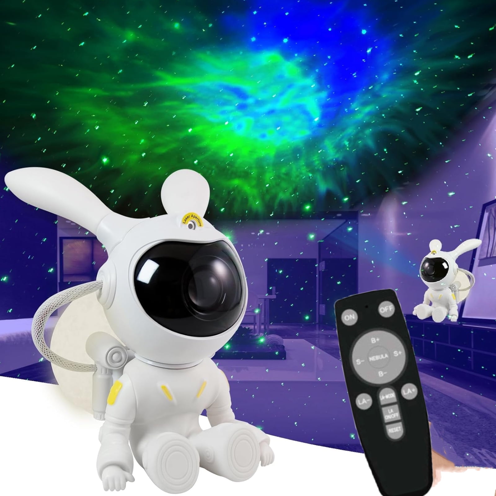 Astronaut Galaxy Projector Night Light, Star Projector, Nebula Ceiling Lamp With Timer And Remote, Gift For Kids Spacebuddy For Bedroom, Birthdays, Christmas, Valentine's Day. (Gold-3