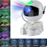 Astronaut Projector Night Light, Star Projector Galaxy Night Light, Astronaut Starry Nebula Ceiling LED Lamp with Timer and Remote, Gift for Kids Adults for Bedroom, Christmas, Birthdays, White