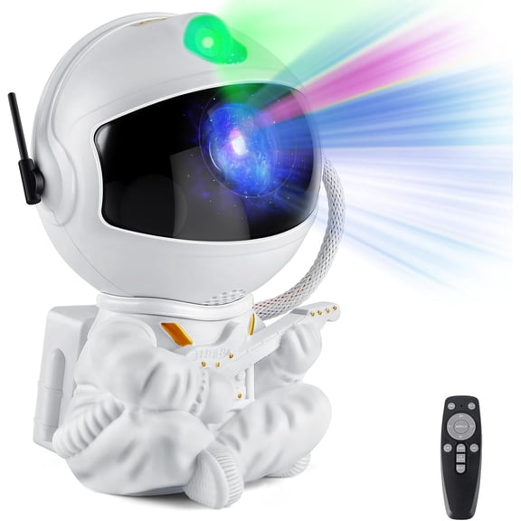 Astronaut Projector，Star Projector Galaxy Light，Night Light for Kids，Light Projector for Bedroom，Starry Nebula Ceiling LED Lamp，with Remote (White)