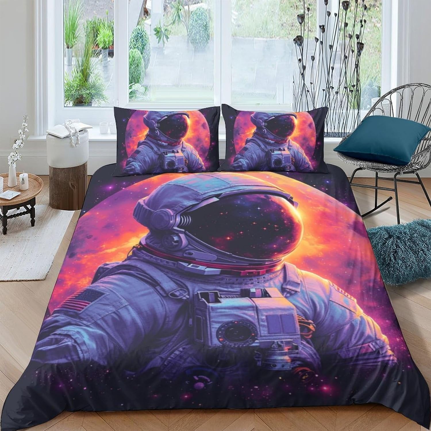 Astronaut Quilt Cover Bedding Set 3D Printed Duvet Cover Comforter