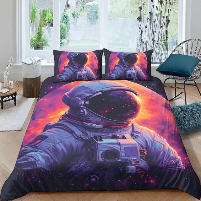 Astronaut Quilt Cover Bedding Set 3D Printed Duvet Cover Comforter