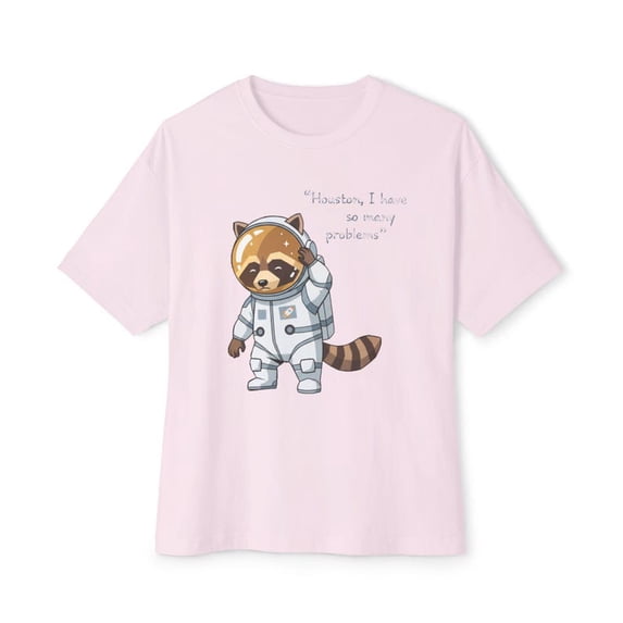 Astronaut Raccoon T-Shirt Cute Space Animal Graphic Tee Funny Cartoon Raccoon Shirt Astronaut Animal Tee for Men Women Kids