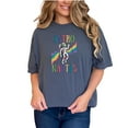 thumbnail image 1 of Astronaut Rainbow T-Shirt, Space Theme Graphic Tee, Colorful Astronaut Design Shirt, Unique Gift Idea, Fun Space Lover Apparel, Denim Comfort Colors T-Shirt, Small, 1 of 1