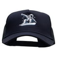 thumbnail image 1 of Astronaut Rides Five Panels Pro Style Trucker Mesh Cap - Navy OSFM, 1 of 5