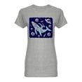 thumbnail image 1 of Astronaut Riding A Whale Design Shaped T-Shirt Women -Image by Shutterstock, Female Large, 1 of 2