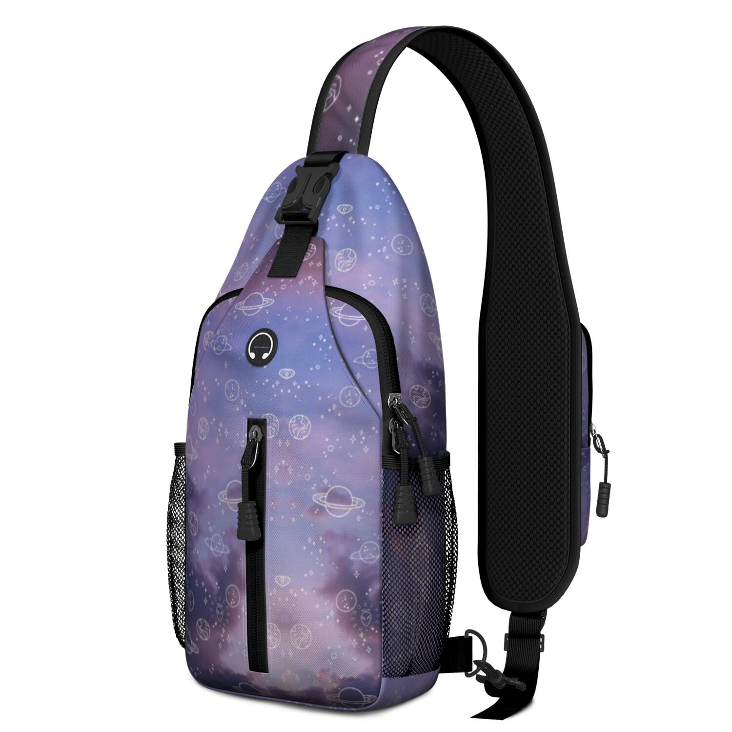 Astronaut Rocket Planet Sling Backpack, Space and Galaxy Aesthetic ...