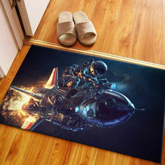 Astronaut Rug, Trendy Rugs, Runner Rugs, Door Mat Rugs, Modern Rug, Abstract Astronaut Rugs, Gift For The Home Rug, Boy Room Rugs, Kids Rug, 2.6'x5' - 80x150 cm