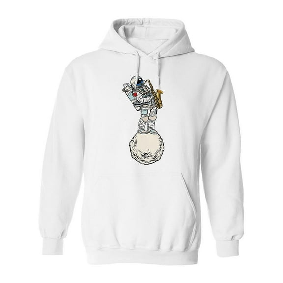 Astronaut Saxophonist  Hoodie Men -Image by Shutterstock, Male x-Large