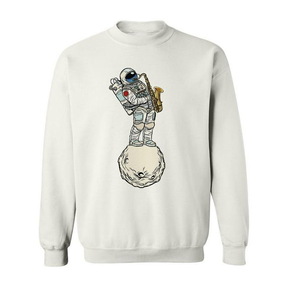 Astronaut Saxophonist. Sweatshirt Men -Image by Shutterstock, Male XX-Large