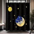 thumbnail image 1 of Astronaut Shower Curtain Funny Spaceman Universe Glaxy Cartoon Shower Curtains Black Sky Stars Moon Shower Curtain for Kids Bathroom Decor Set with 12 Hooks 72x72 inches, 1 of 6