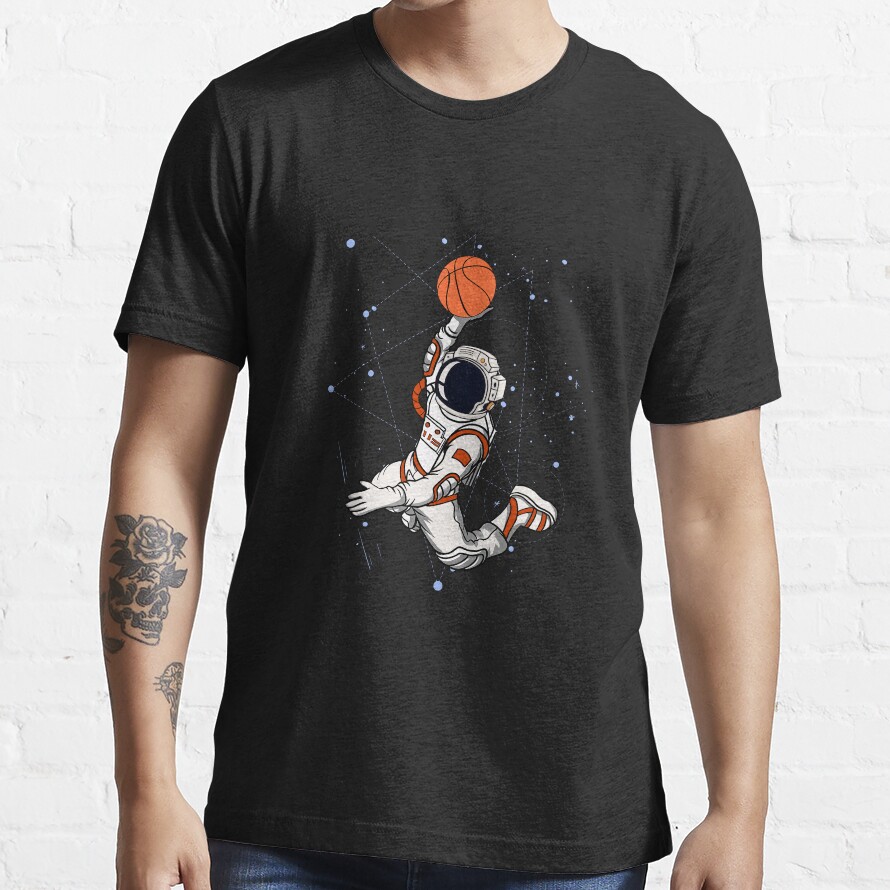 Astronaut Slam Dunk Basketball Space Essential TShirt, Retro Vintage