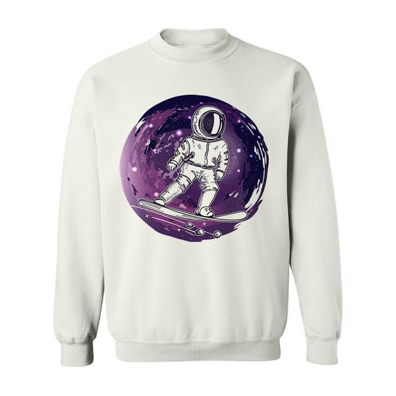 Astronaut Snowboarder Design Sweatshirt Men -Image by Shutterstock, Male Medium