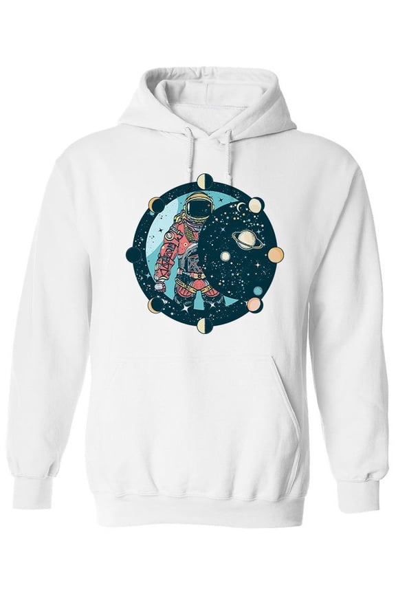 Astronaut Solar System Hoodie Men -Image by Shutterstock, Male Small