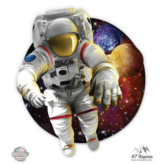 Astronaut Space - 5" Vinyl Sticker - For Car Laptop I-Pad - Waterproof Decal