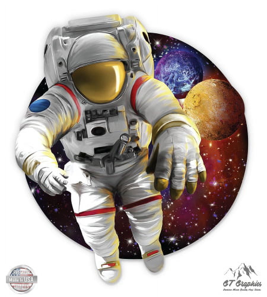  Space-ial Special Work Astronaut Teacher Student School Sticker  Pack - Gloss Finish - Large 2.00 Size - Brown