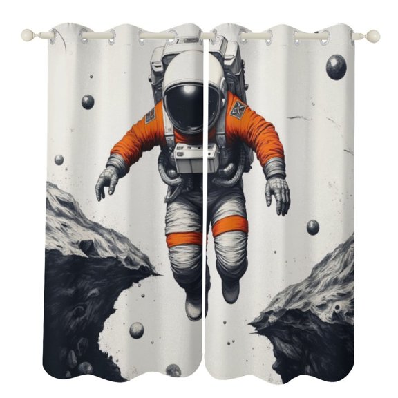 Astronaut Space Adventure-3 Luxury Window Curtains Blinds for Living Room Bedroom Bathroom Kicthen Door Home Decor 2 Panels