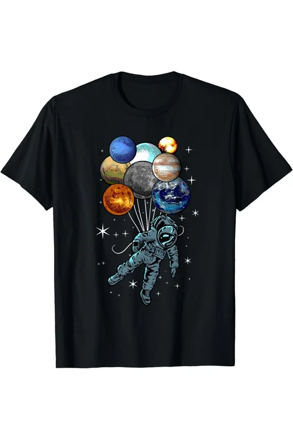 Astronaut Space Balloons Moon Mars Planets _ Astronaut Gifts Unisex T-Shirt