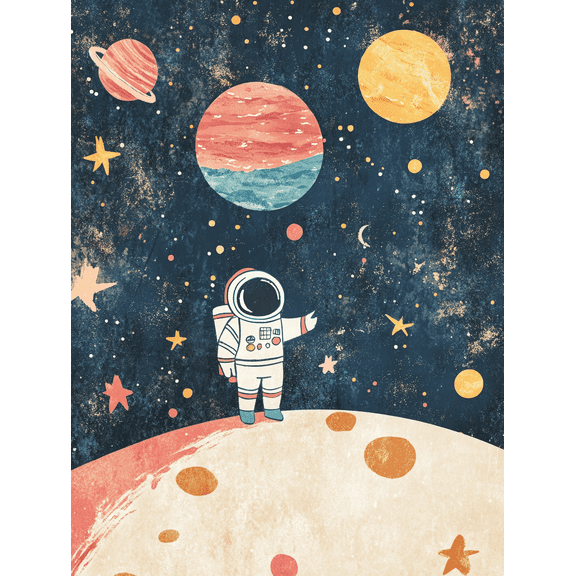 Astronaut Space Canvas Painting/Wall Art Suitable for Living Room Bedroom Office Study and Kids Room Decoration.
