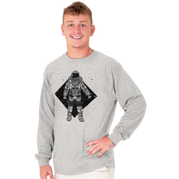 Astronaut Space Celestial Spirit Plus Size Long Sleeve Graphic Tee Shirt Brisco Brands 3X