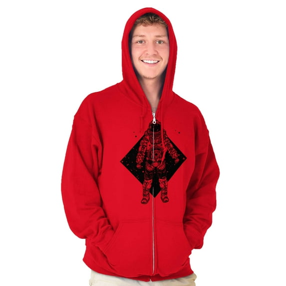 Astronaut Space Celestial Spirit Unisex Fleece Graphic Zip Up Hoodie Brisco Brands 2X